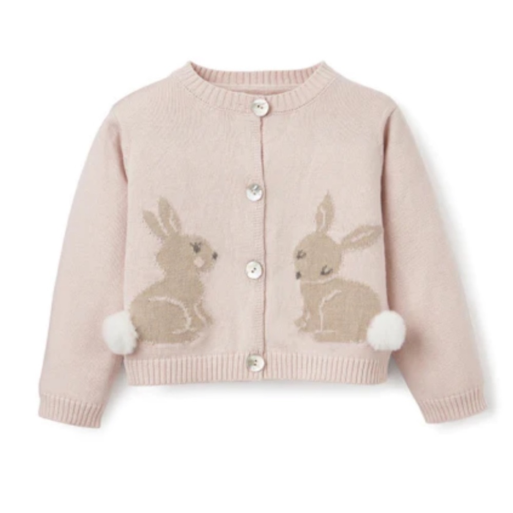 Elegant Baby Bunny Knit Cardigan